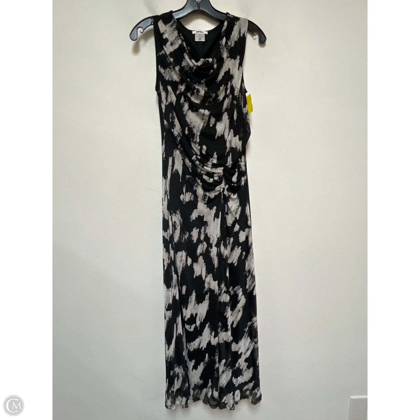Dress Casual Maxi By Dkny In Black & White, Size: M