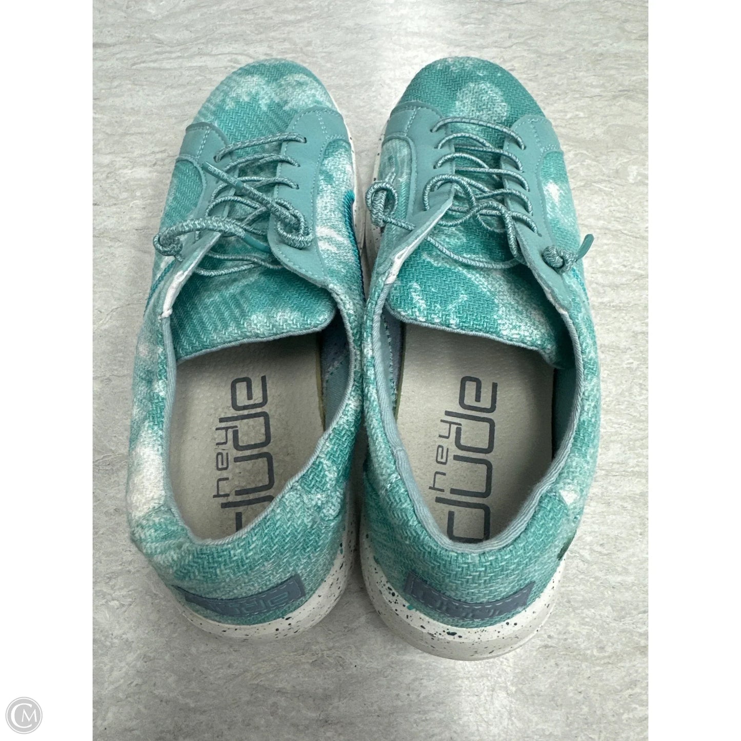 Shoes Flats By Hey Dude In Teal, Size: 10