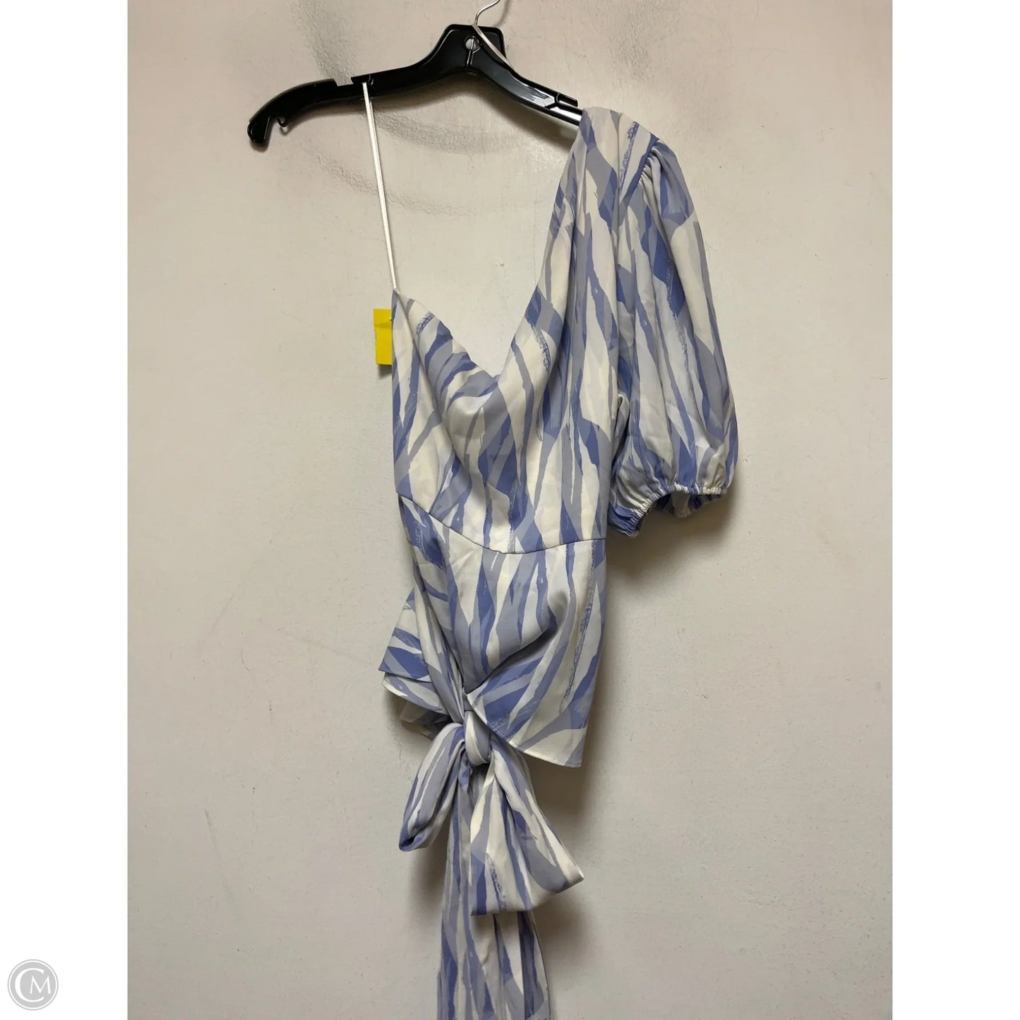 Top Short Sleeve By Nine West In Blue & White, Size: Xl