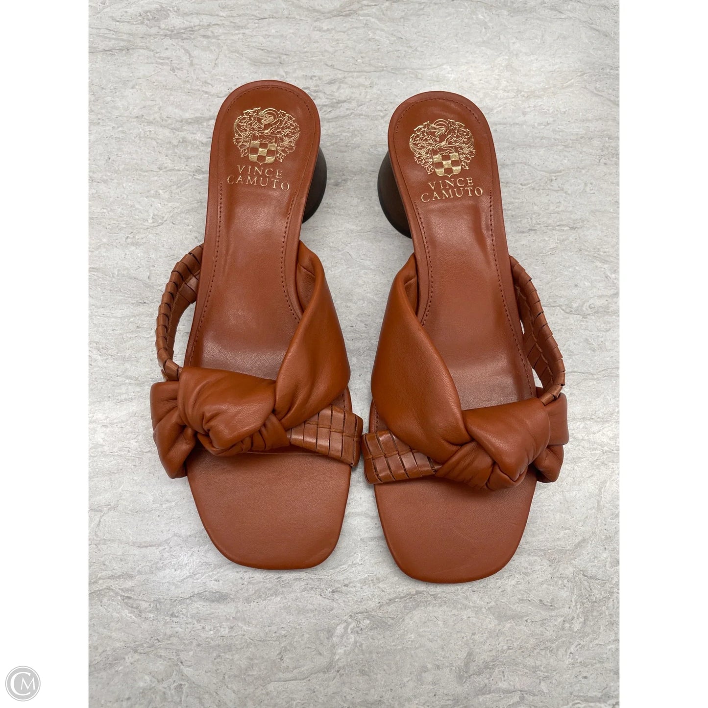 Sandals Heels Block By Vince Camuto In Tan, Size: 8.5
