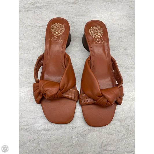 Sandals Heels Block By Vince Camuto In Tan, Size: 8.5