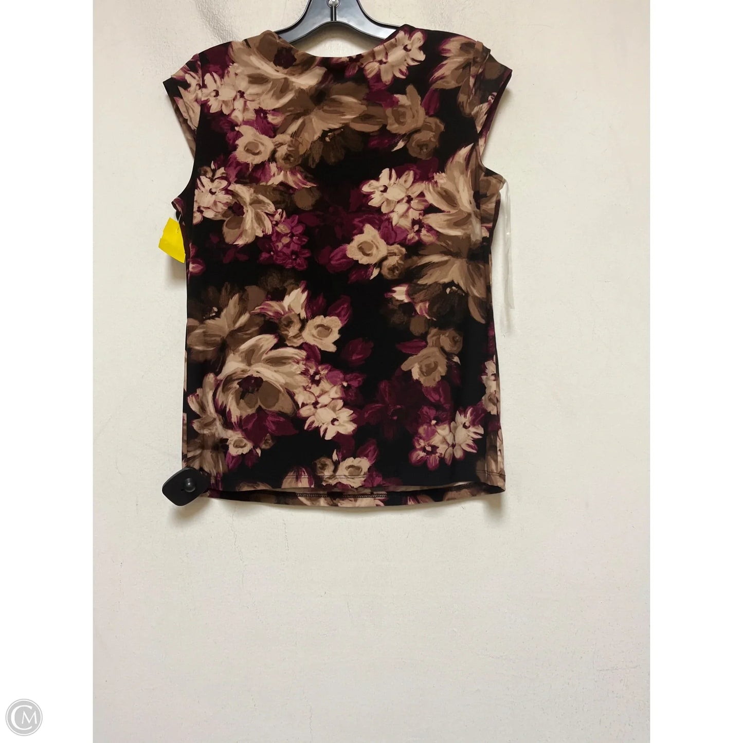 Top Short Sleeve By Kasper In Brown & Purple, Size: Xs