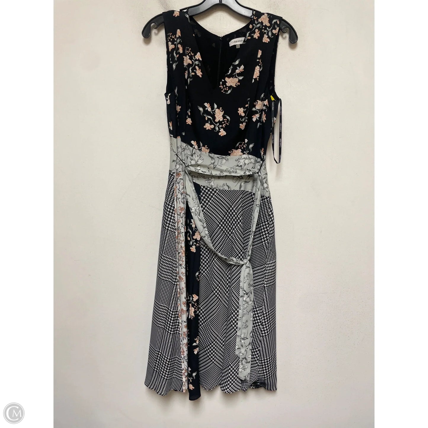 Dress Casual Midi By Calvin Klein In Multi-colored, Size: Xs