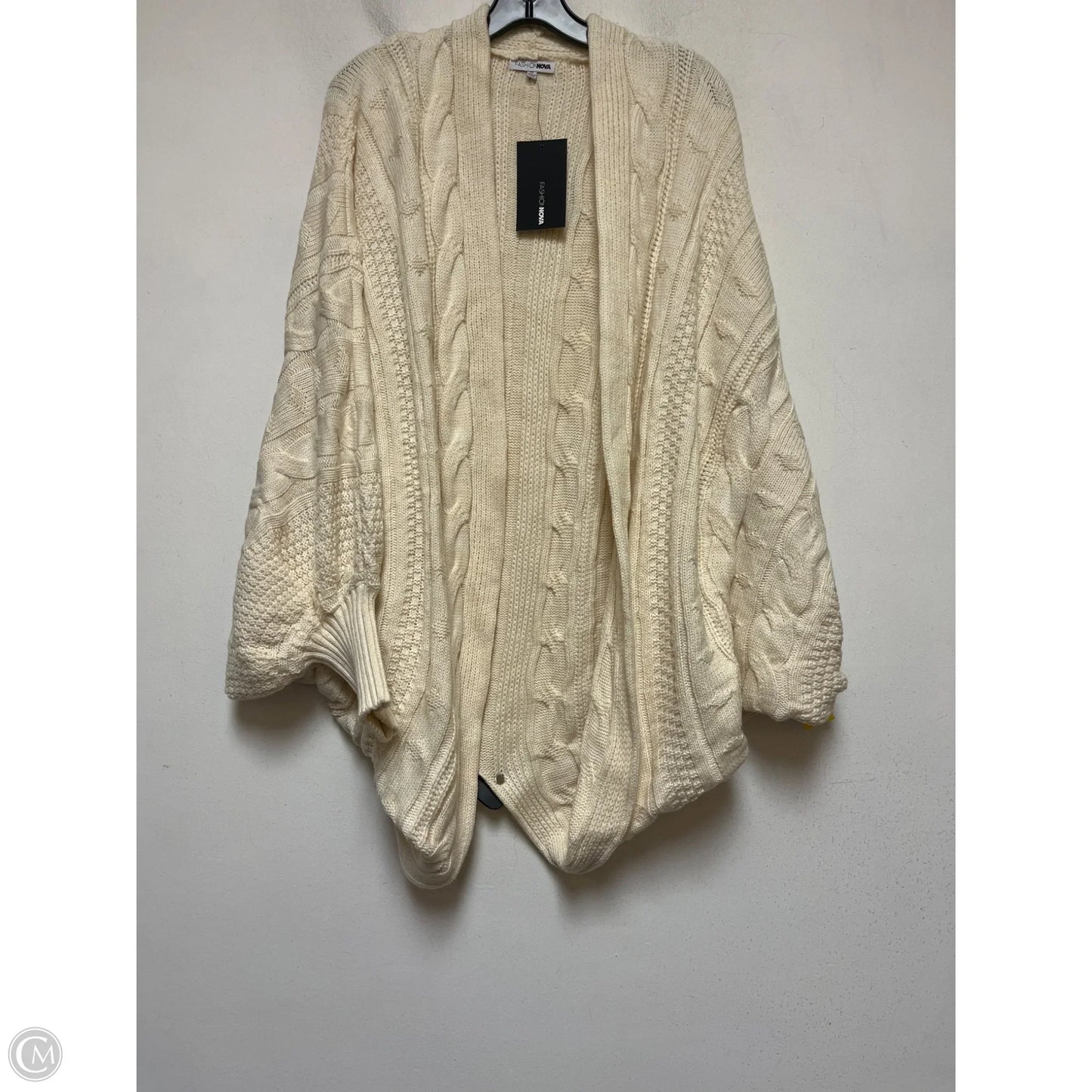 Cardigan By Fashion Nova In Cream, Size: M
