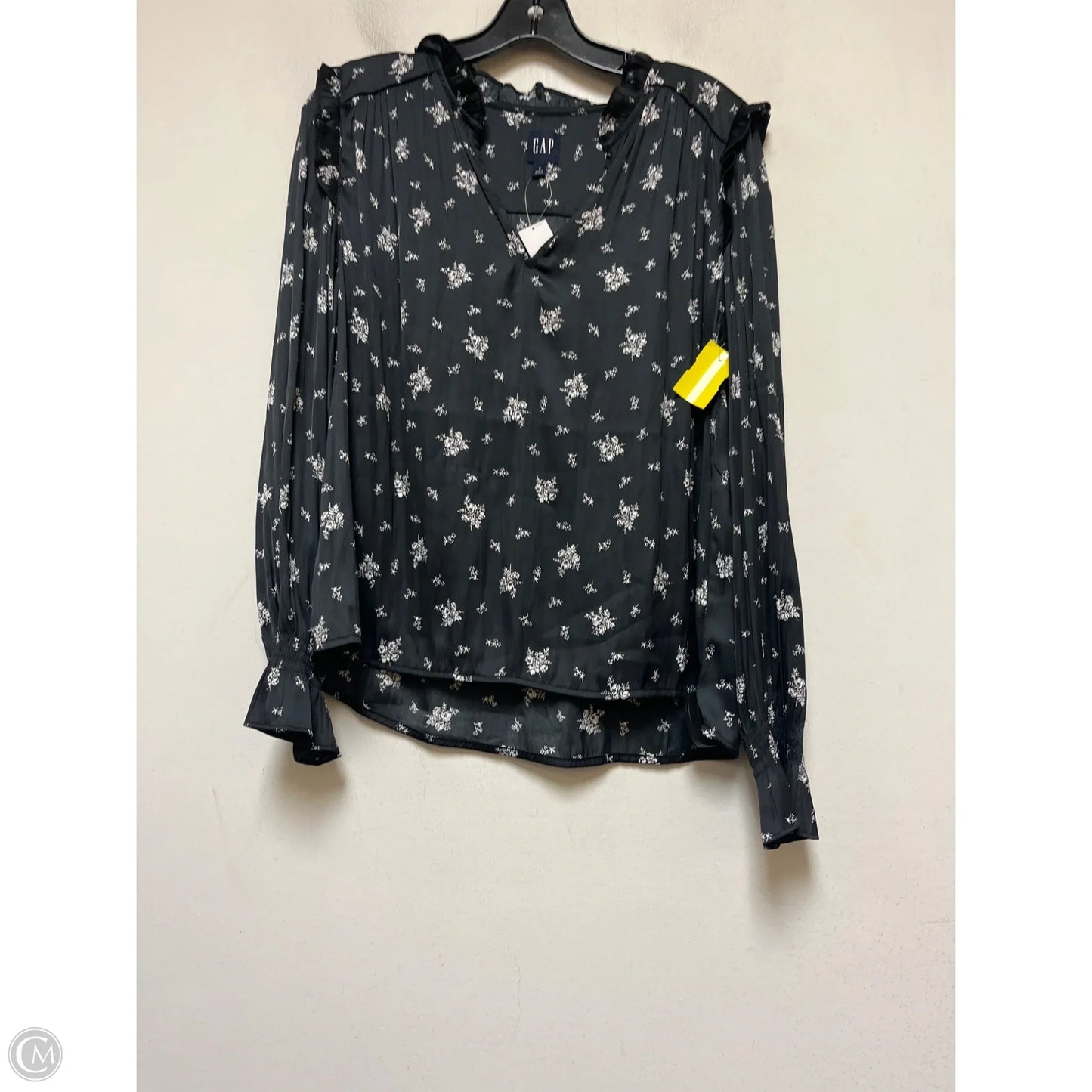 Top Long Sleeve By Gap In Black & White, Size: S