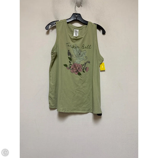 Tank Top By Disney In Green, Size: L