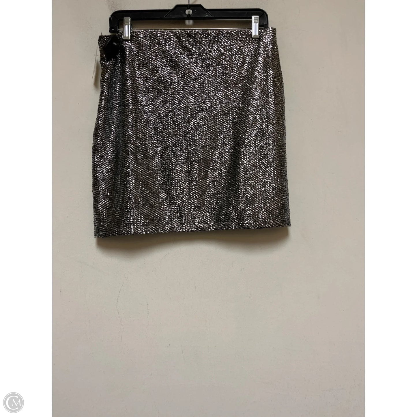Skirt Mini & Short By H&m In Black & Silver, Size: 12