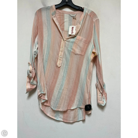 Top Long Sleeve By Lucky Brand In Blue & Pink, Size: S