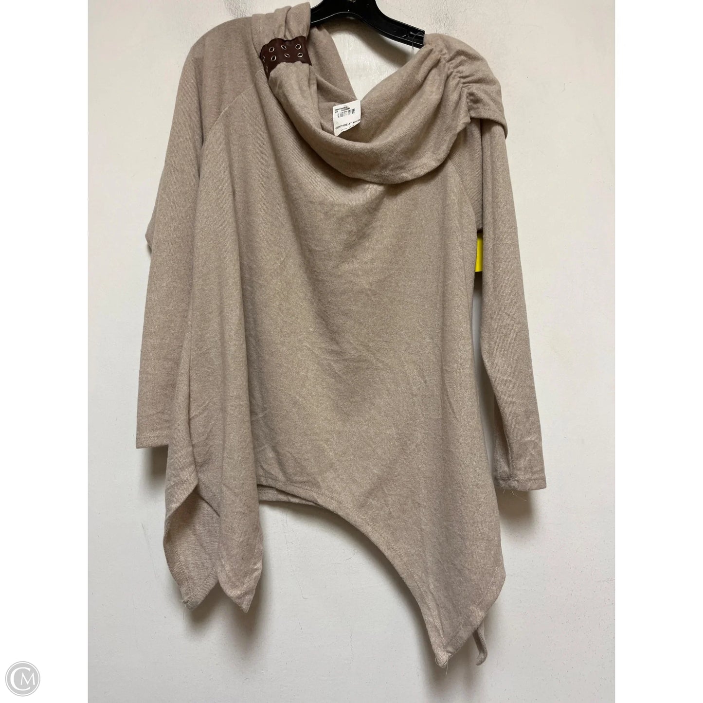 Top Long Sleeve By Cato In Tan, Size: Xl