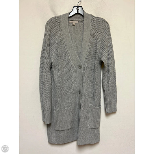 Sweater Cardigan By Woman Within In Grey, Size: M