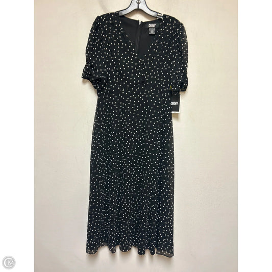 Dress Casual Midi By Dkny In Polkadot Pattern, Size: M