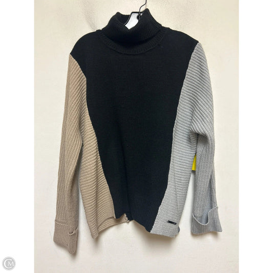 Sweater By Jones New York In Black & Tan, Size: M