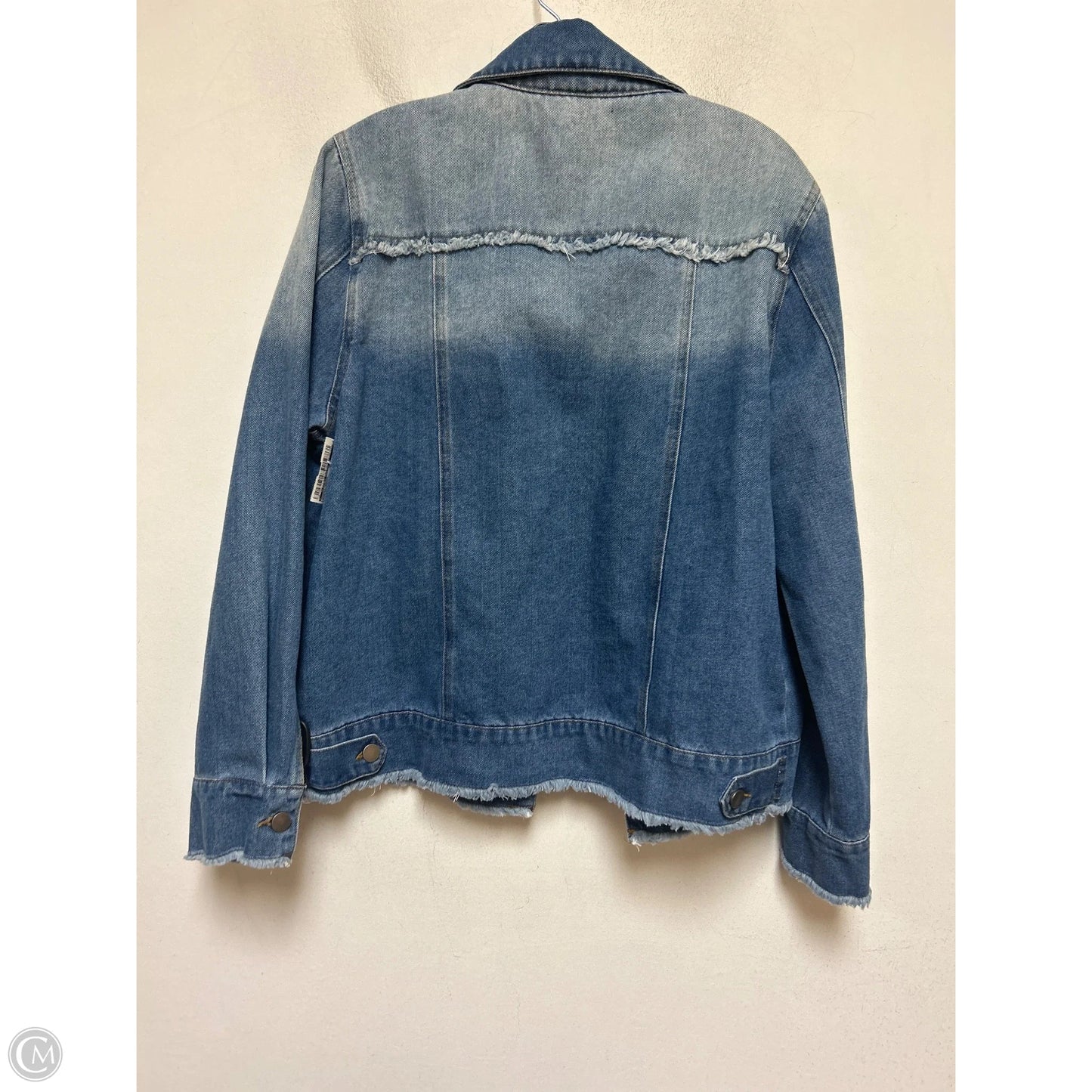 Jacket Denim By Clothes Mentor In Blue Denim, Size: L
