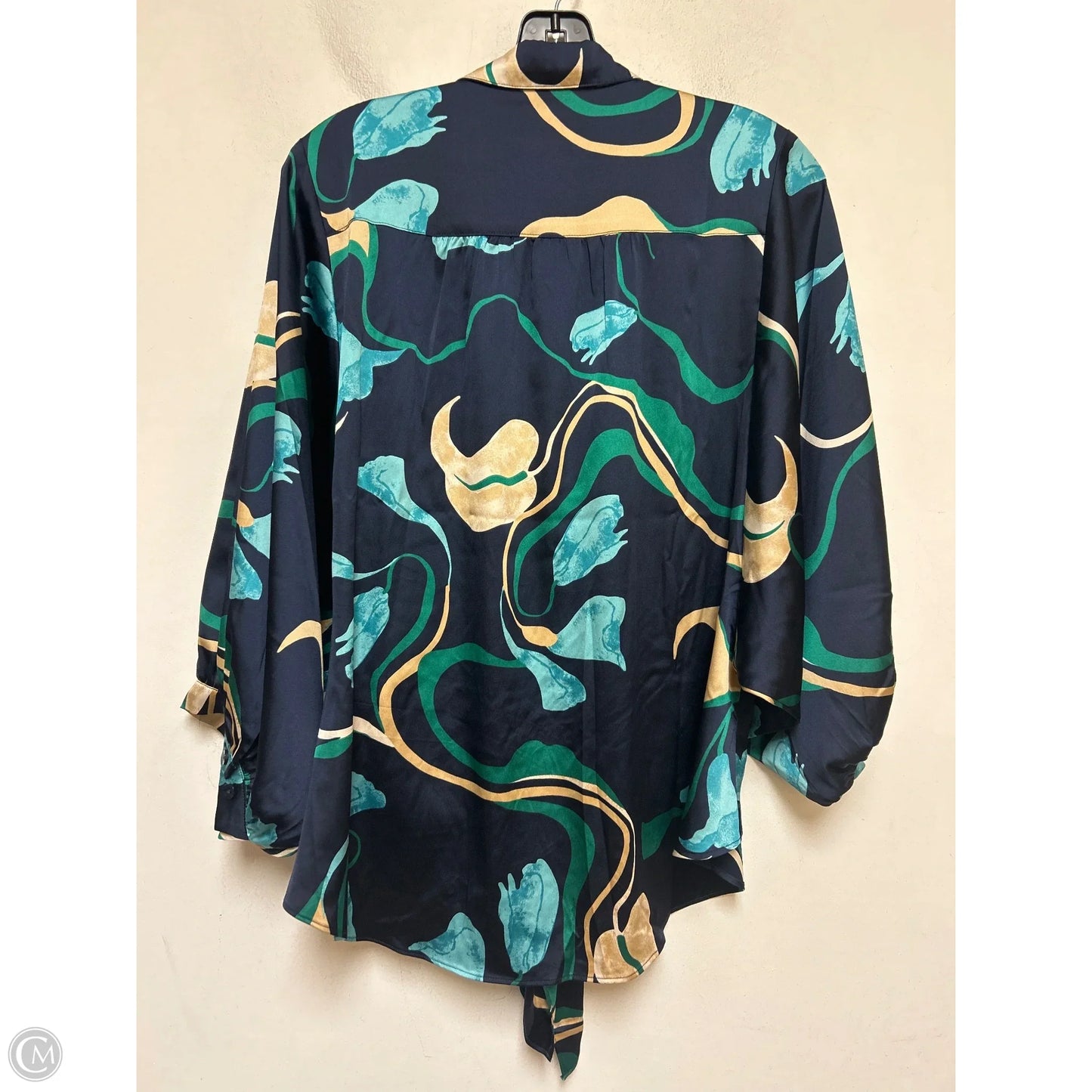 Top Short Sleeve By Chicos In Blue & Green, Size: S