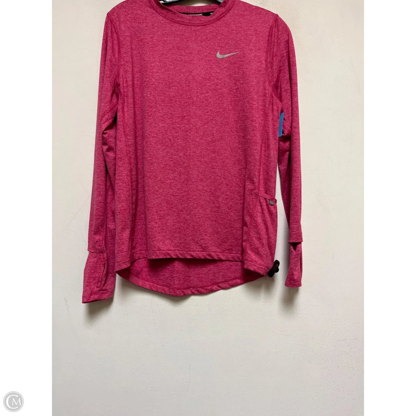 Athletic Top Long Sleeve Crewneck By Nike Apparel In Pink, Size: S