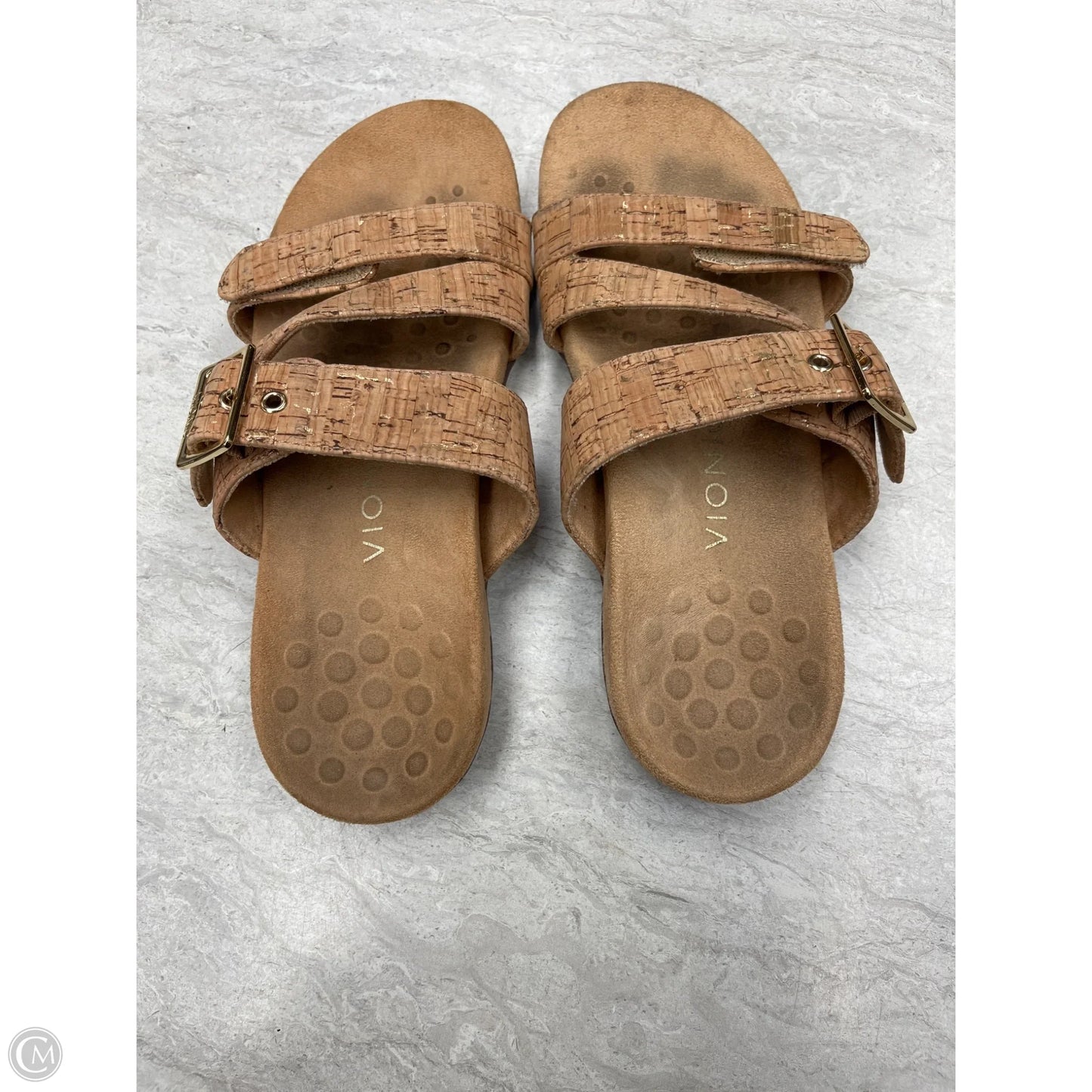 Sandals Flats By Vionic In Tan, Size: 6