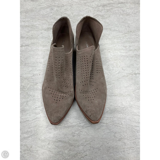 Boots Ankle Heels By Gianni Bini In Taupe, Size: 6.5