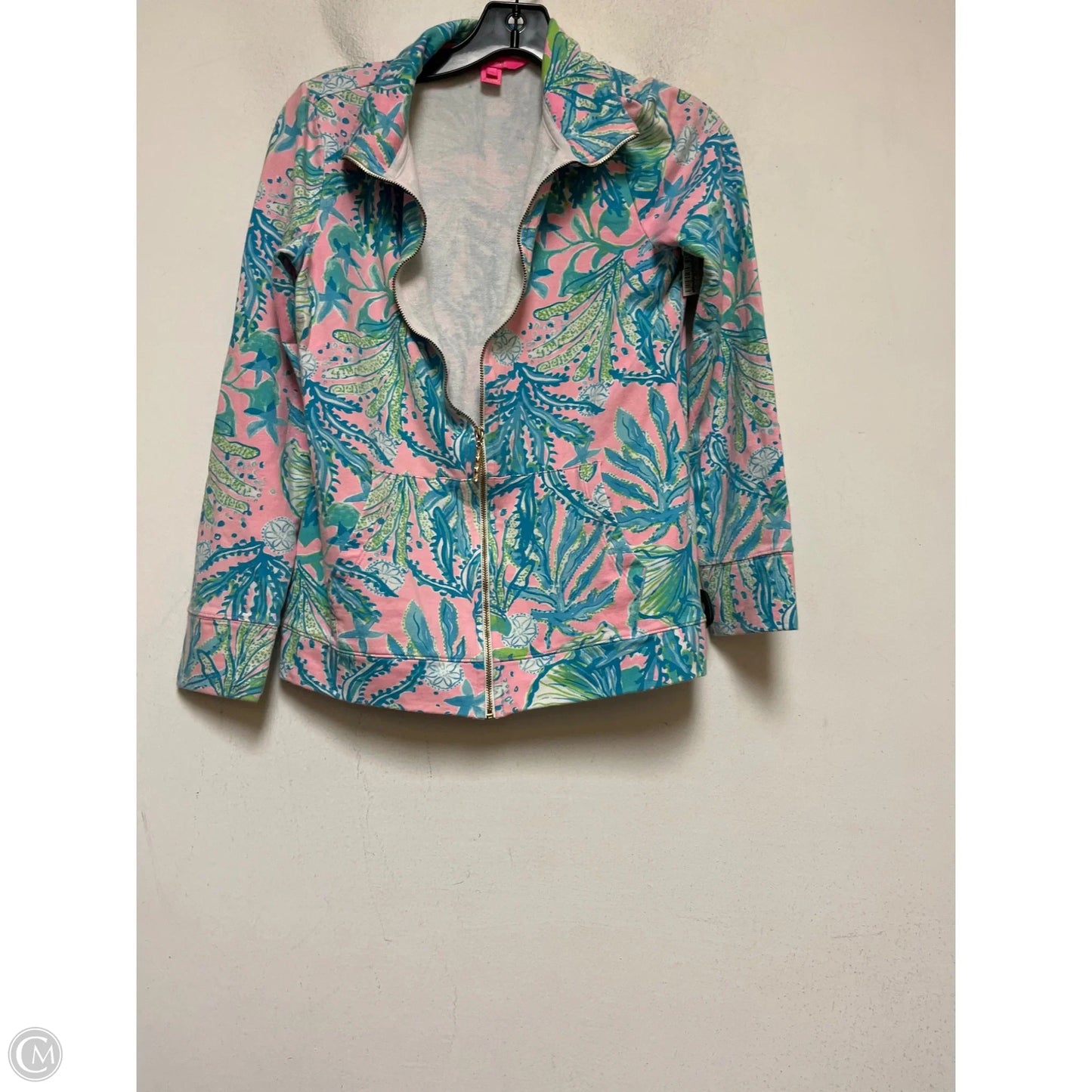 Top Long Sleeve Designer By Lilly Pulitzer In Blue & Pink, Size: Xs