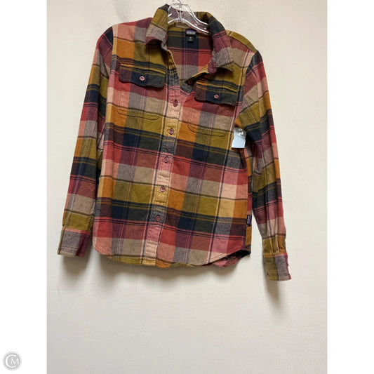 Top Long Sleeve By Patagonia In Plaid Pattern, Size: Xs