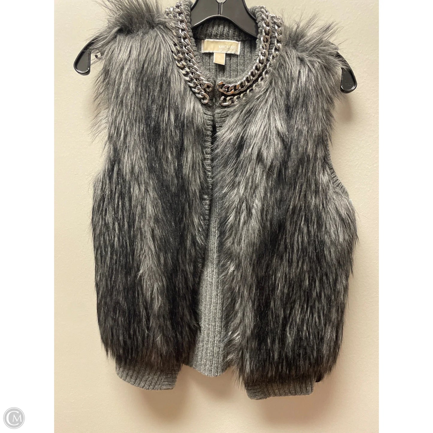 Vest Faux Fur & Sherpa By Michael By Michael Kors In Grey, Size: S