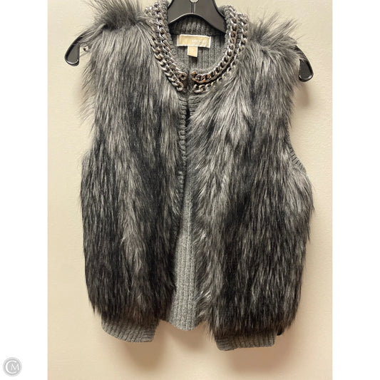 Vest Faux Fur & Sherpa By Michael By Michael Kors In Grey, Size: S