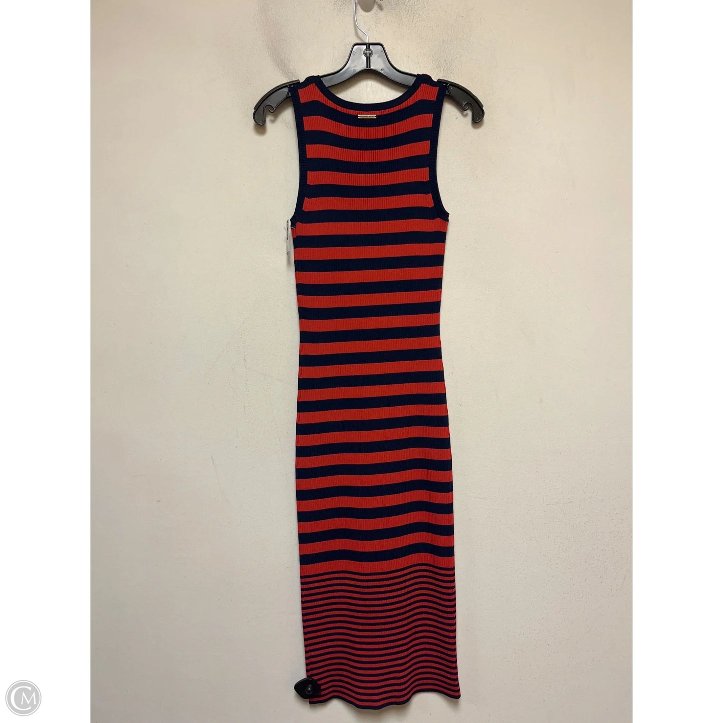 Dress Casual Midi By Michael By Michael Kors In Striped Pattern, Size: M