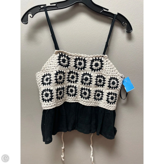 Top Sleeveless By Rebellion In Black & White, Size: S
