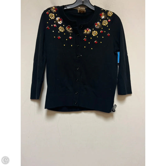 Cardigan Designer By Kate Spade In Black, Size: M