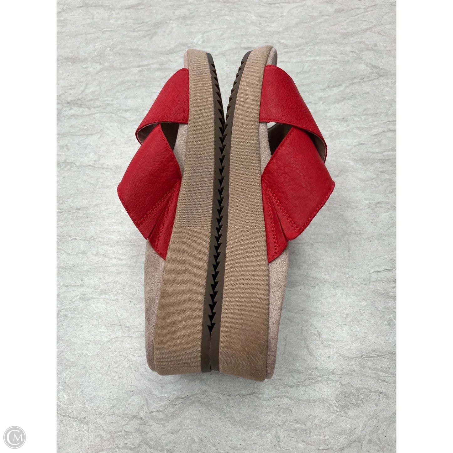 Sandals Heels Wedge By Vionic In Red, Size: 8