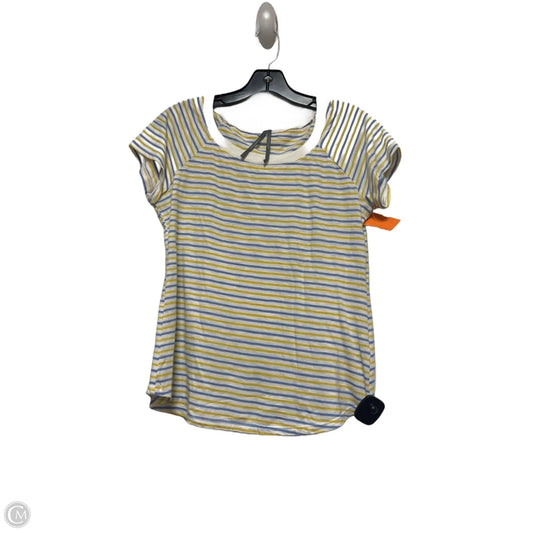 Top Short Sleeve Basic By Anthropologie In Striped Pattern, Size: S