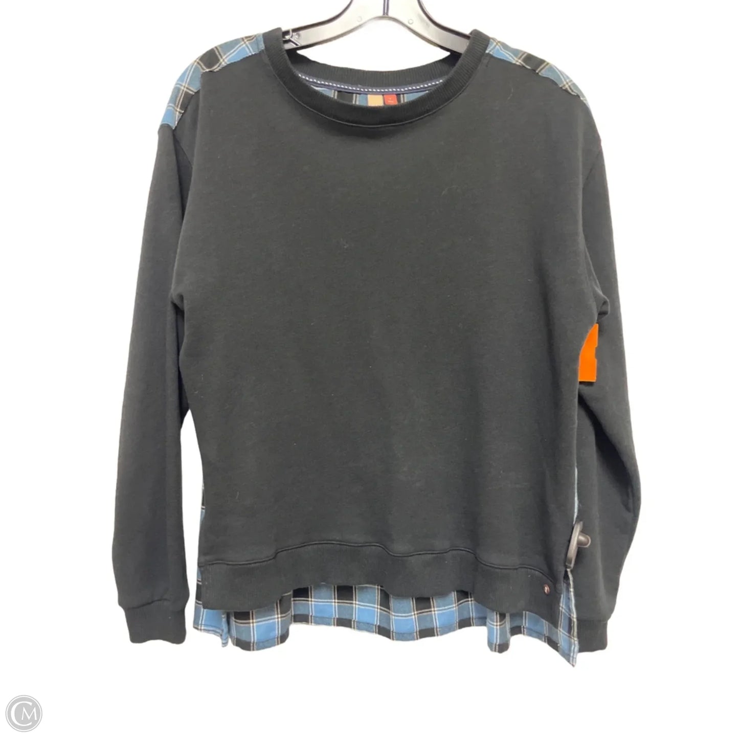 Top Long Sleeve By Pilcro In Black & Blue, Size: S