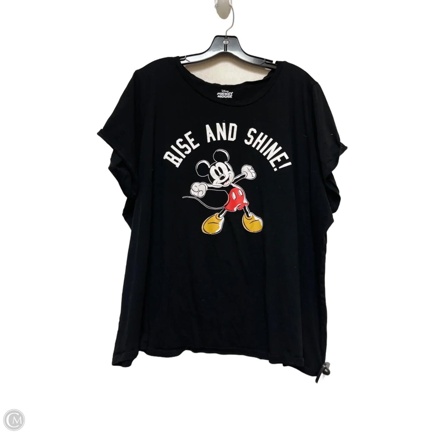 Top Short Sleeve Basic By Disney In Black, Size: 4x