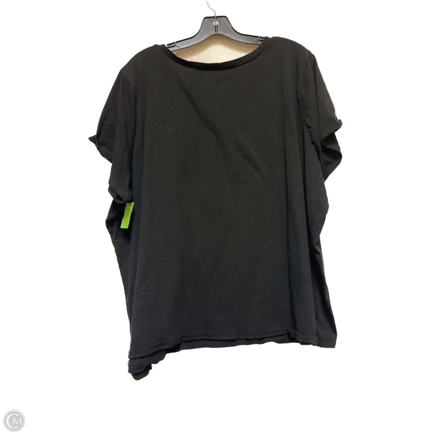 Top Short Sleeve Basic By Disney In Black, Size: 4x