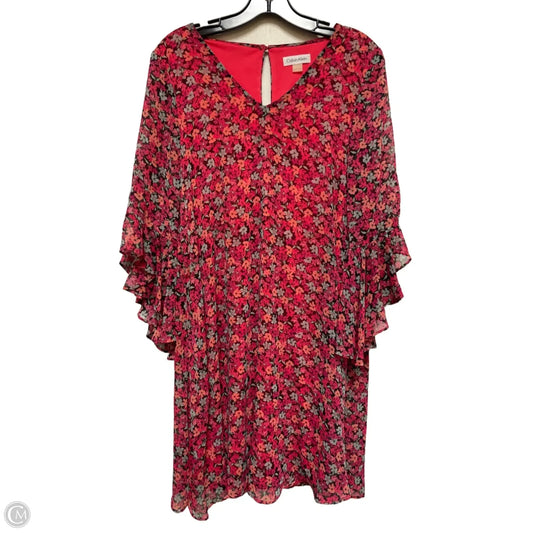Dress Casual Short By Calvin Klein In Floral Print, Size: M