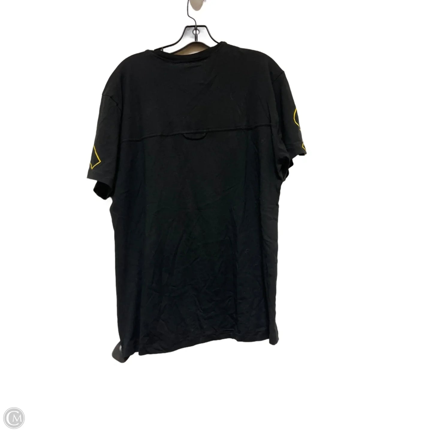 Top Short Sleeve Basic By Disney In Black & Yellow, Size: M