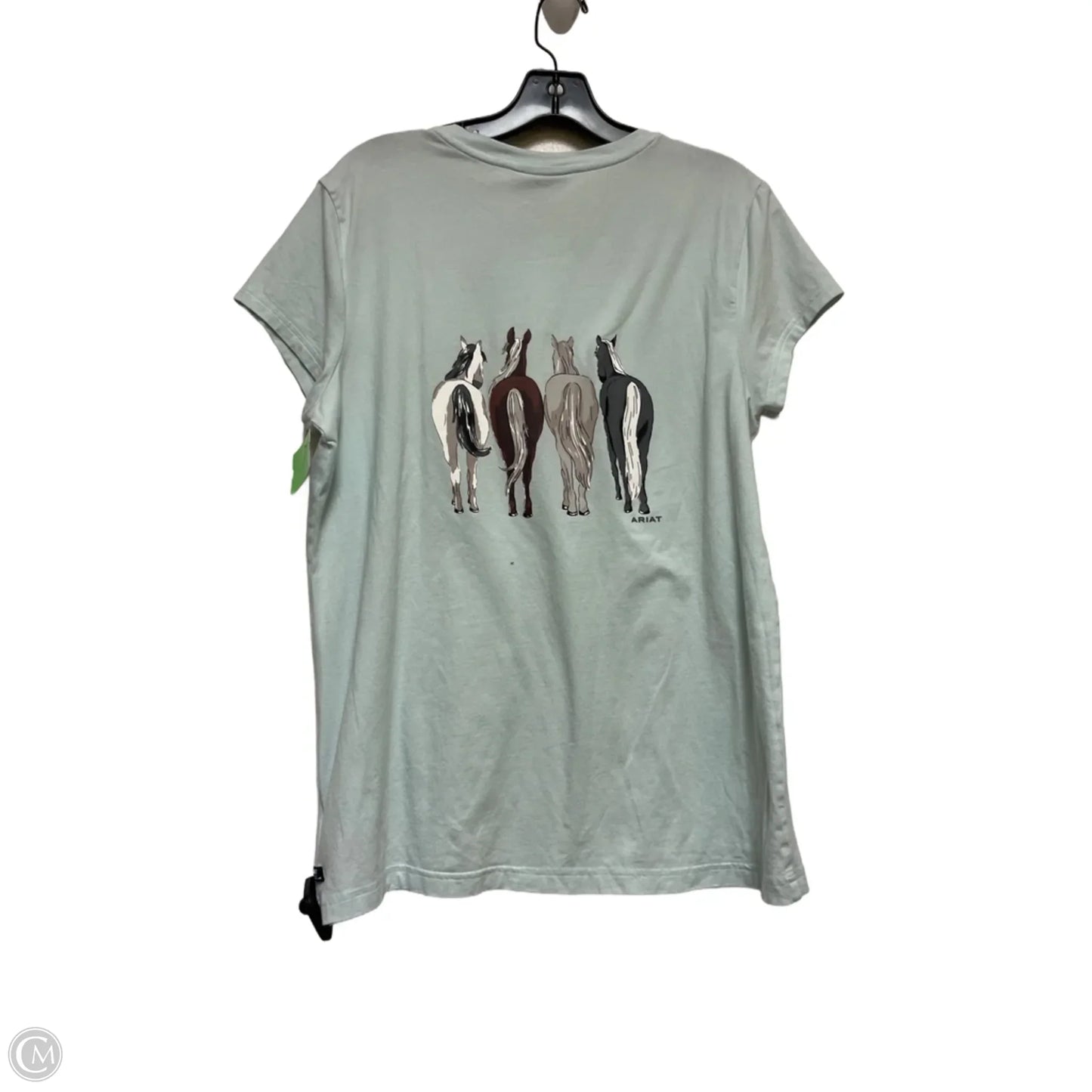 Top Short Sleeve Basic By Ariat In Aqua, Size: Xl