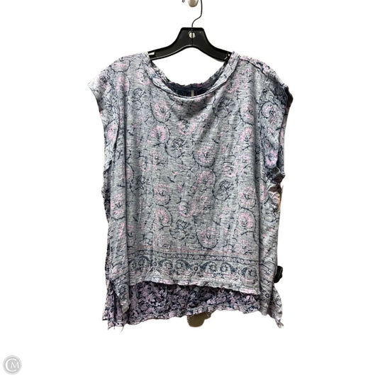 Top Short Sleeve By Free People In Blue & Pink, Size: M