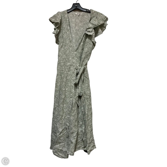 Dress Casual Midi By Madewell In Green & White, Size: M