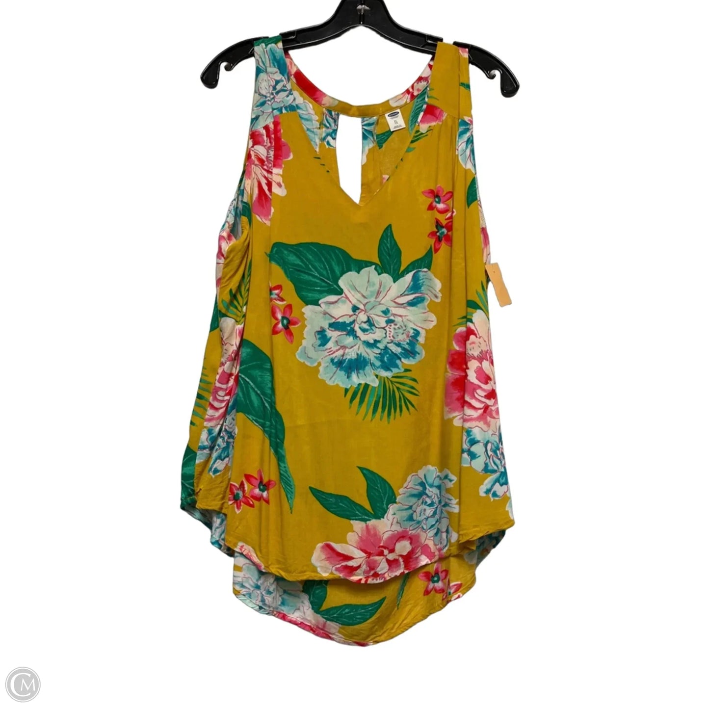 Top Sleeveless By Old Navy In Tropical Print, Size: Xl