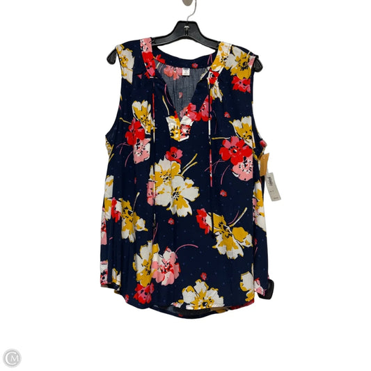 Top Sleeveless By Old Navy In Floral Print, Size: Xl