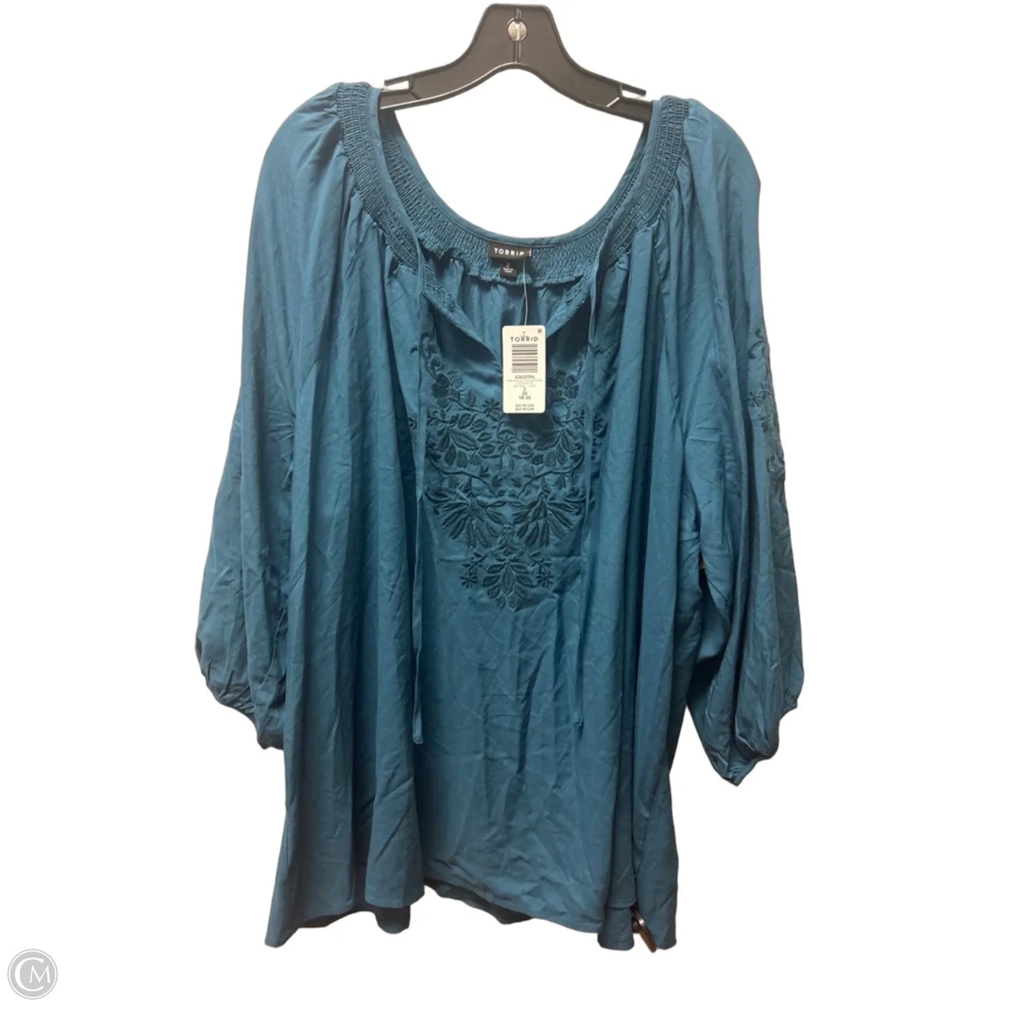 Top Long Sleeve By Torrid In Teal, Size: 2x