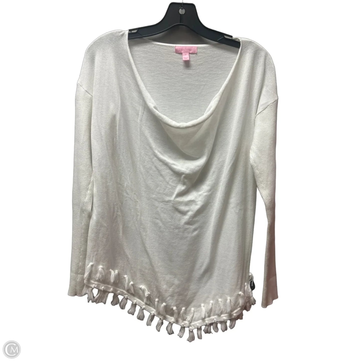 Top Long Sleeve Designer By Lilly Pulitzer In White, Size: S