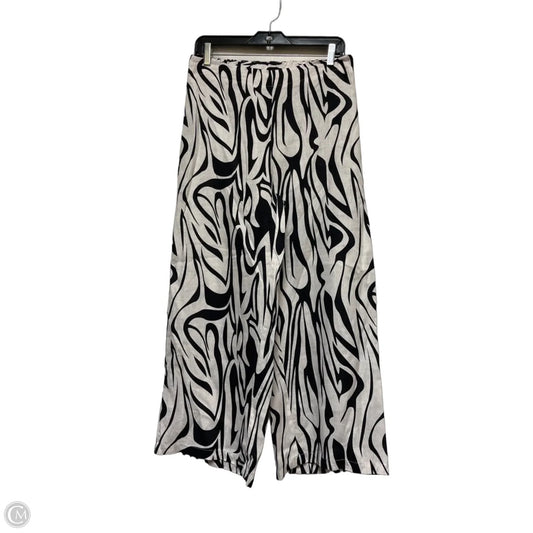 Pants Linen By Tahari In Black & White, Size: 8