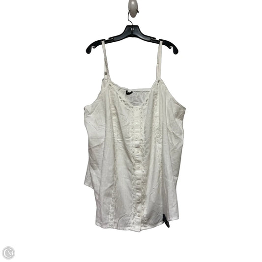 Top Sleeveless By Torrid In White, Size: 3x