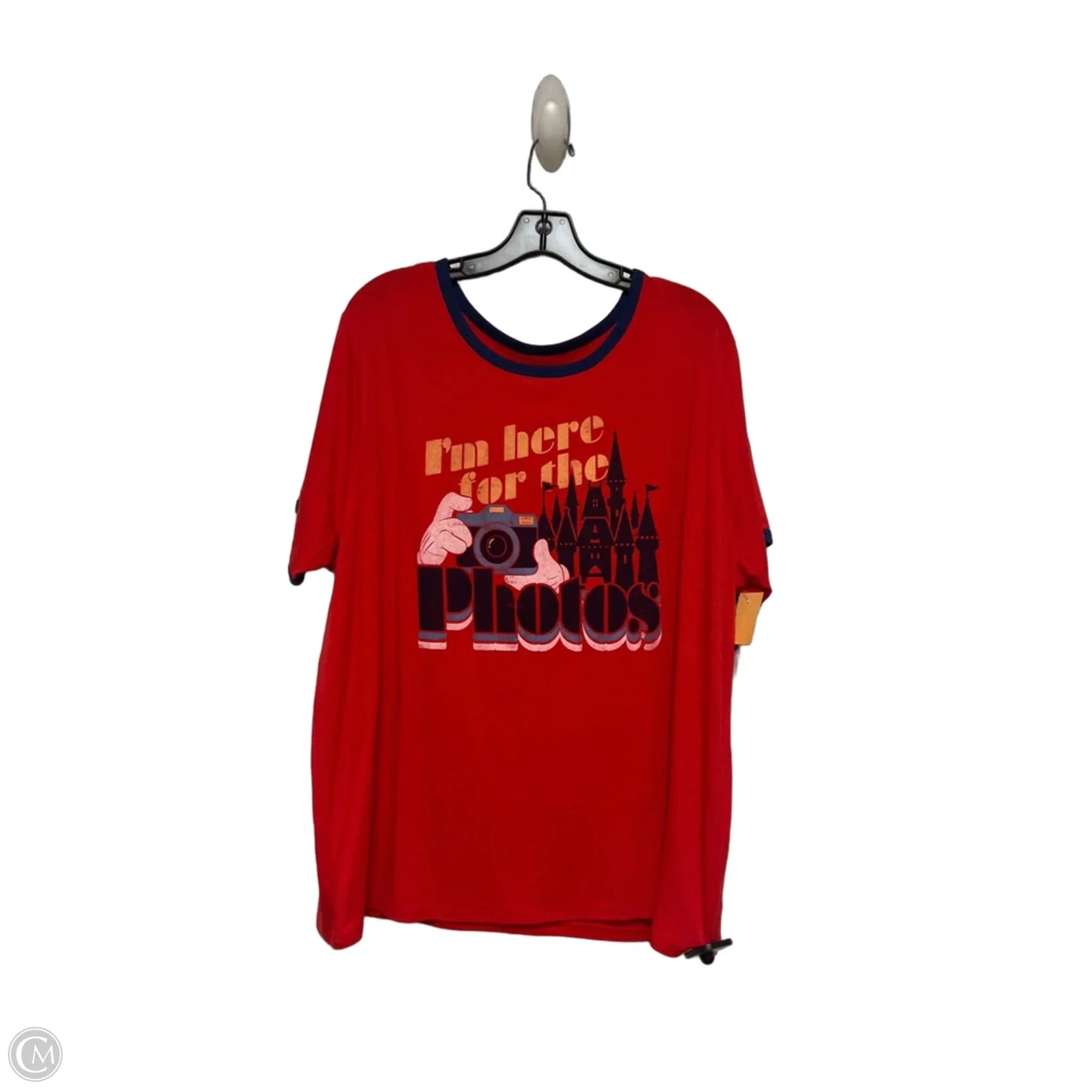 Top Short Sleeve Basic By Disney Store In Blue & Red, Size: 2x