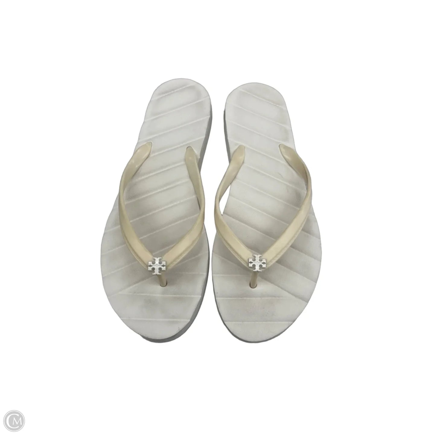 Sandals Designer By Tory Burch In Cream, Size: 10