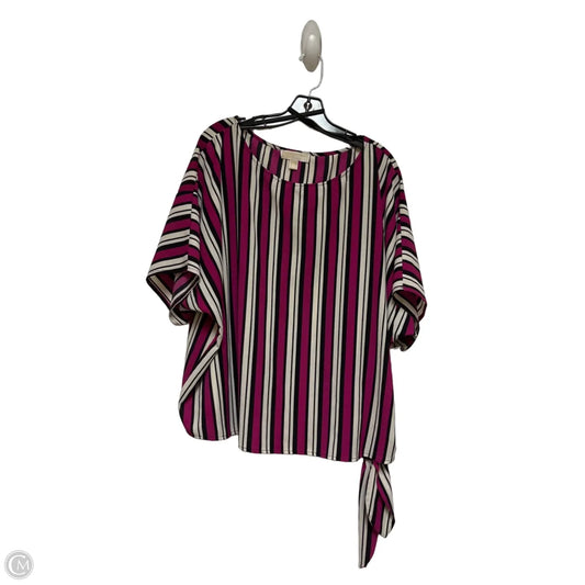 Top Short Sleeve By Michael By Michael Kors In Striped Pattern, Size: Xs