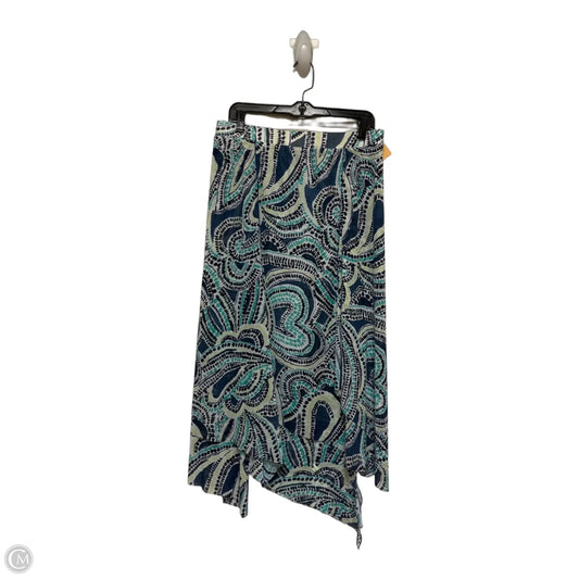 Skirt Maxi By Chicos In Blue & Green, Size: 8