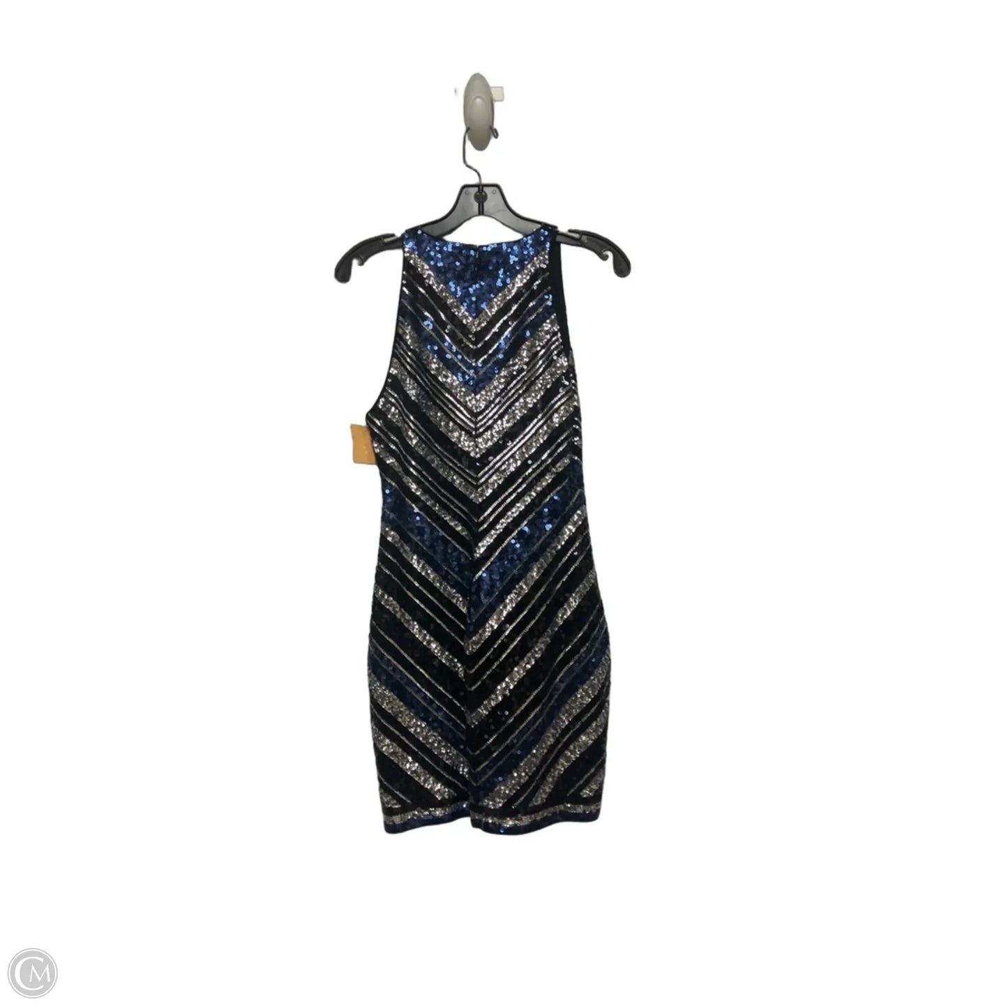 Dress Party Short By Express In Black & Blue, Size: S