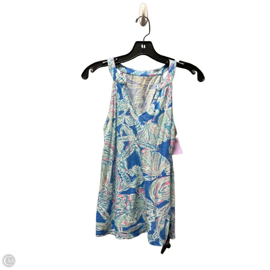 Top Sleeveless Designer By Lilly Pulitzer In Blue & Pink, Size: Xs